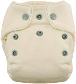 Thirsties Snap Natural Newborn Bamboo Fitted Cloth Diaper, Fin 1 Count (Pack of 1)